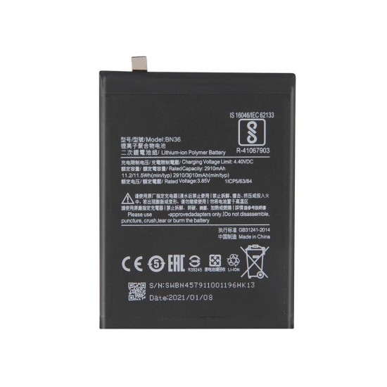 Battery BN36 for Xiaomi Mi A2 2910mAh